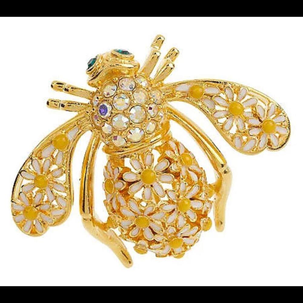 Joan Rivers Rare Daisy Bee Brooch Pin